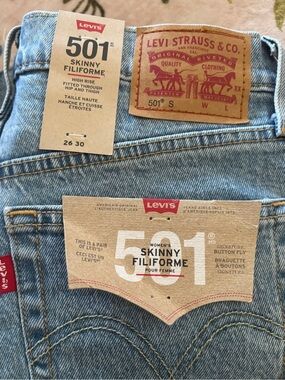 501 Levi Jeans high waisted fitted